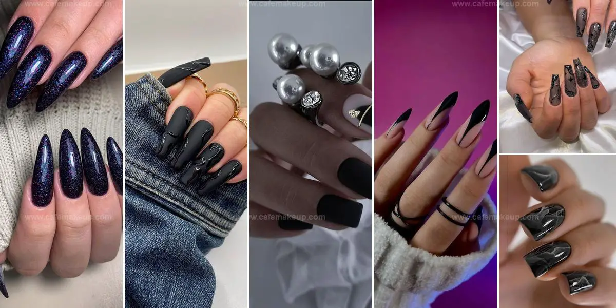 Top Bold Black Nails for Spring