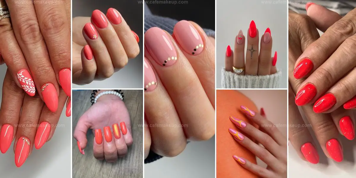 Top Neon Coral Nail Ideas