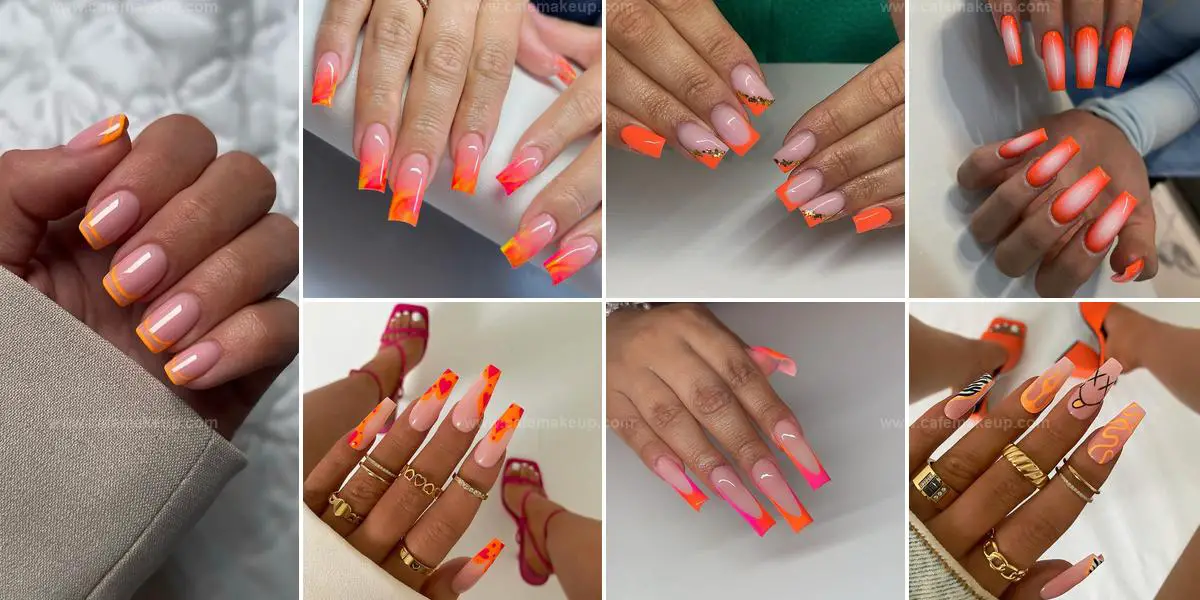 Top Bright Orange Nail Designs for Summer