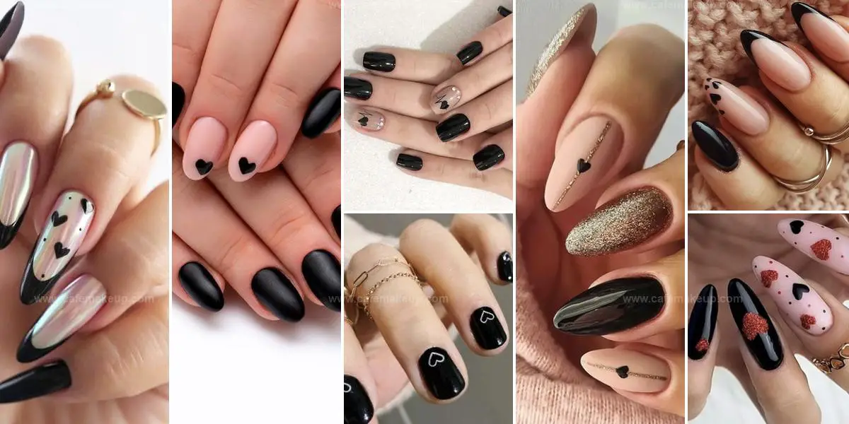 Best Black Nail Designs for Valentine's