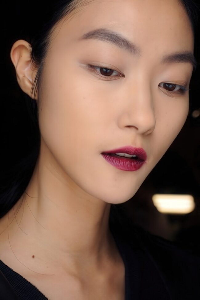 Dramatic Plum Lips with Ethereal Shimmer