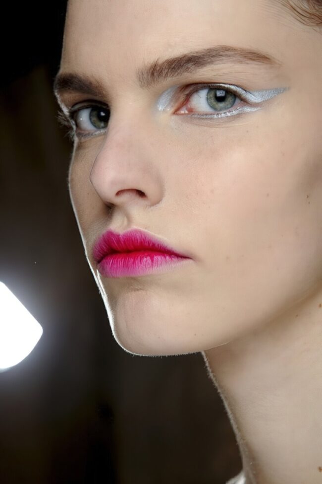 Vibrant Pink Electric Lips with Metallics