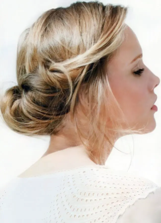 Sophisticated Low Bun with Soft Waves